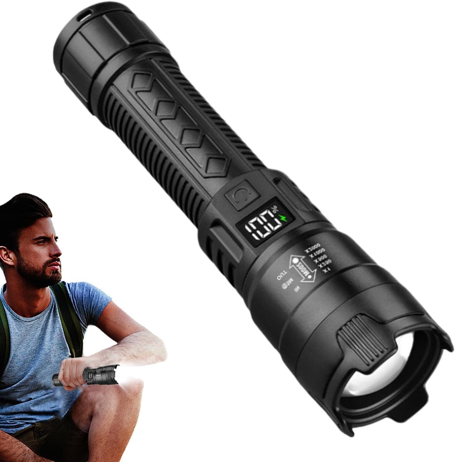 Outdoor Adventure Trips - التكتيكية مصباح ليد جيب 2000LM USB