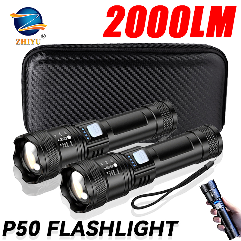 Outdoor Adventure Trips - التكتيكية مصباح ليد جيب 2000LM USB