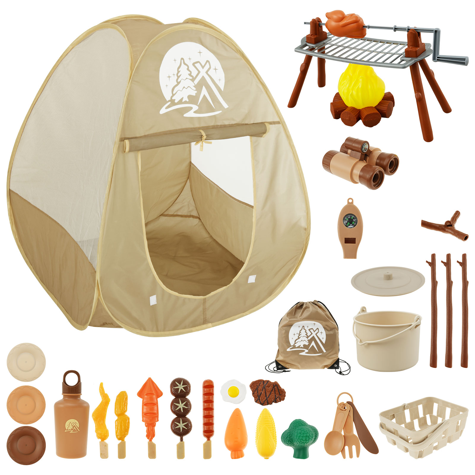 Outdoor Adventure Kit For Kids - مجموعة ألعاب التخييم للأطفال خيمة منبثقة