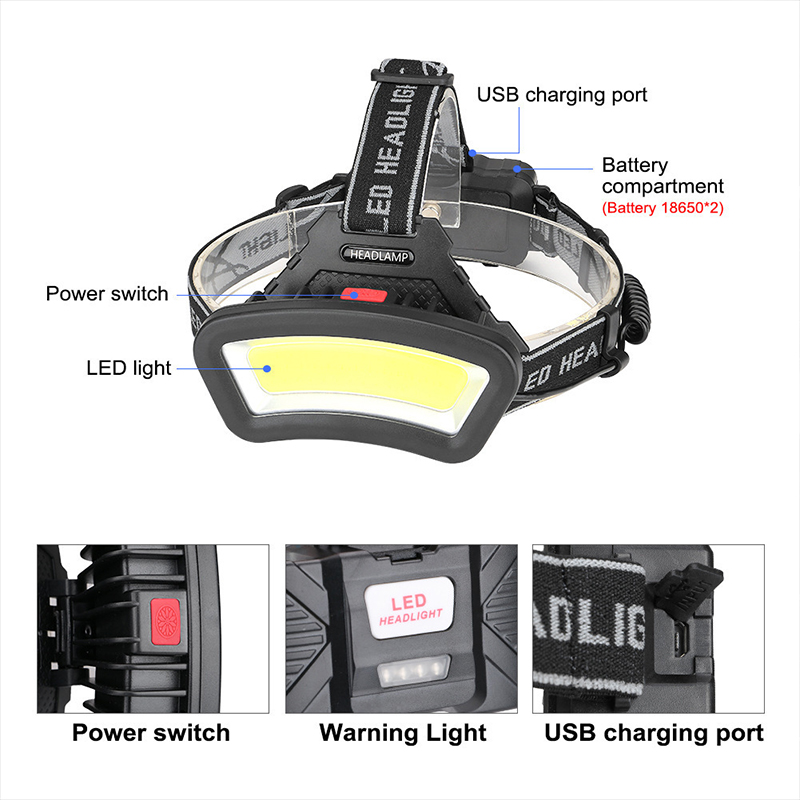 COB LED كشافات USB قابلة للشحن - مراجعة Outdoor Adventure Zone وسعره