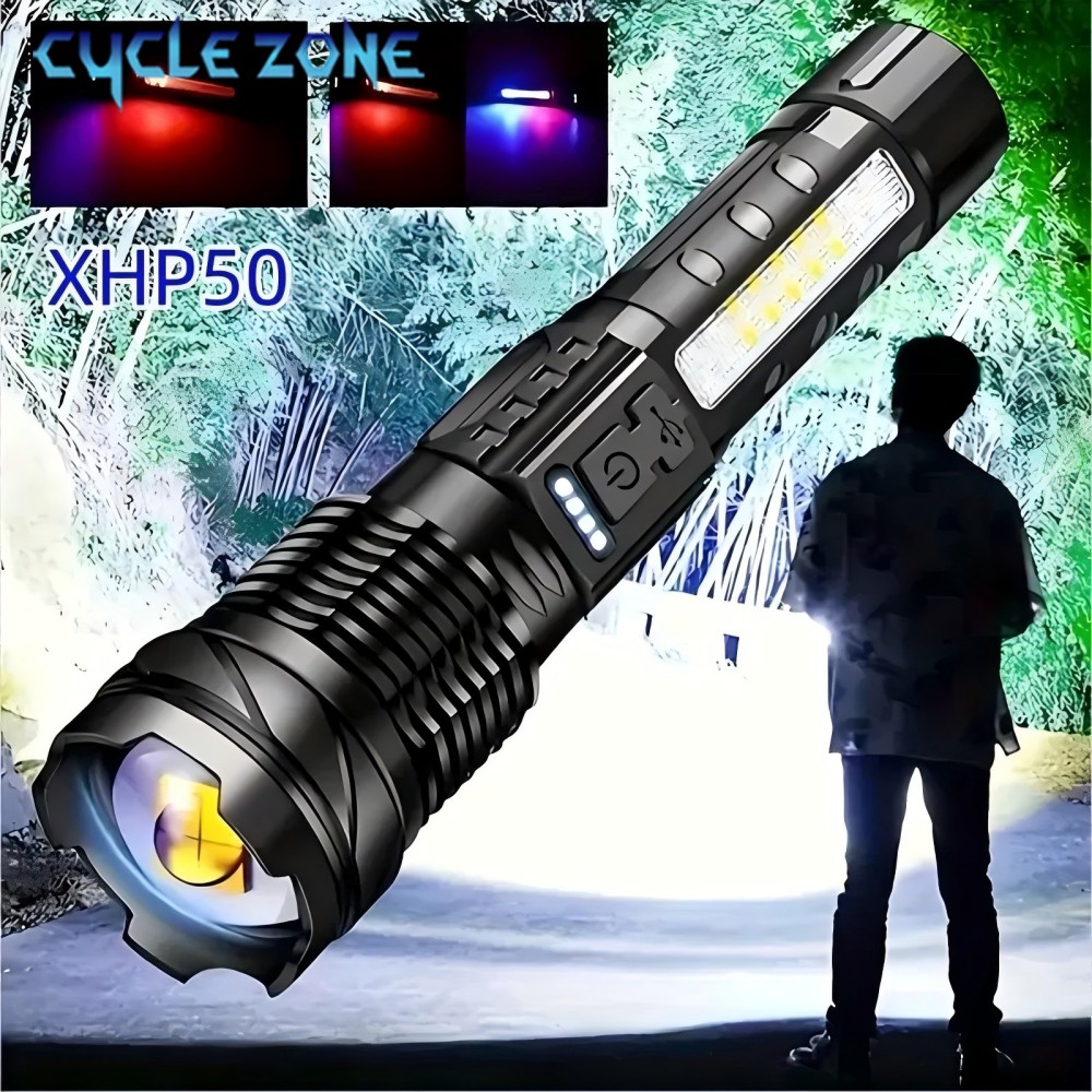 XHP50 مصباح يدوي زوومابلي مصبا - مراجعة Outdoor Adventure Zone وسعره