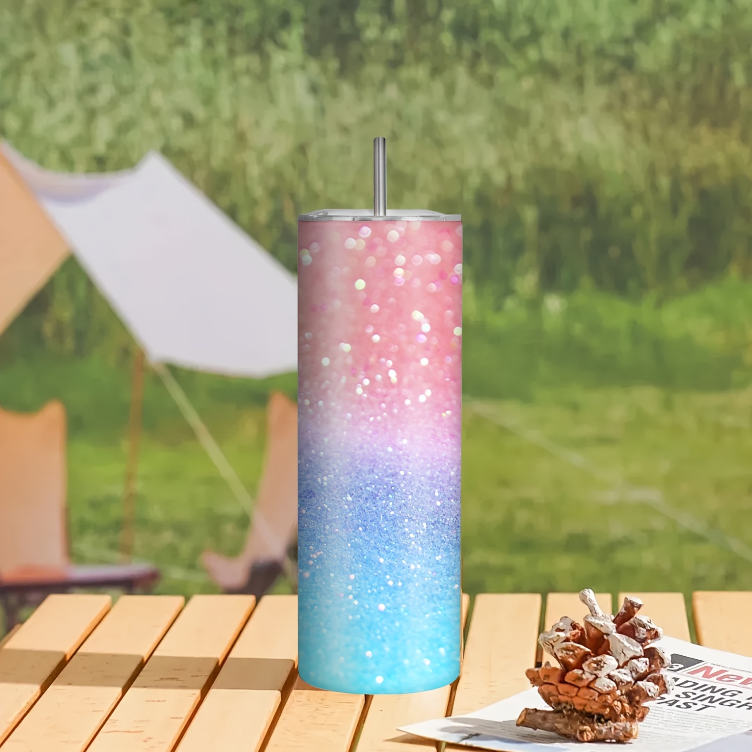 كوب سفر مانع للتسرب مع قشة وغط - مراجعة Outdoor Adventure Birthday Party وسعره
