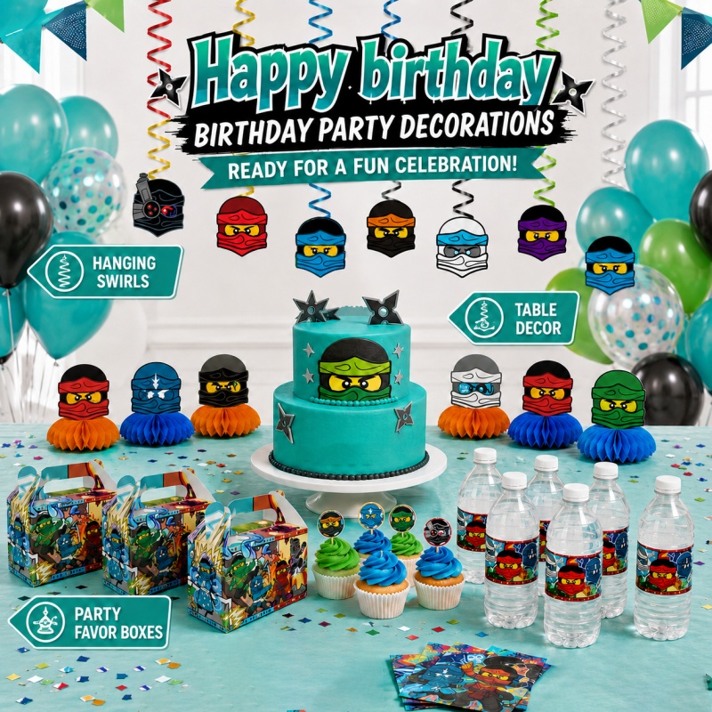 مجموعة ديكورات حفلات أعياد الم - مراجعة Outdoor Adventure Birthday Party وسعره